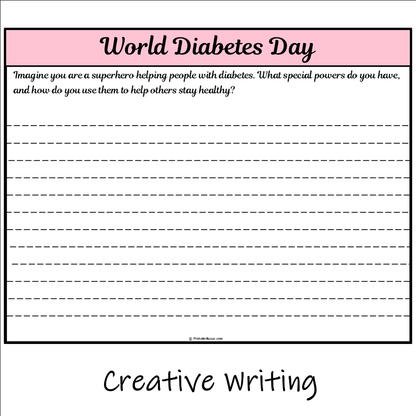 World Diabetes Day | Main Idea and Supporting Details Reading Passage and Questions