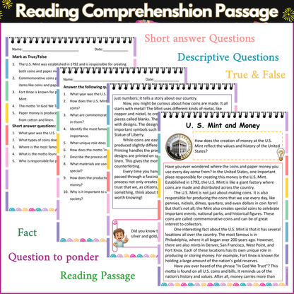 U. S. Mint and Money | Reading Comprehension Passage and Questions