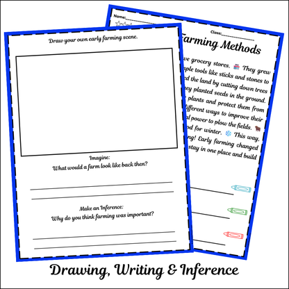 Early Farming Methods | Short Reading Comprehension Creative Worksheet
