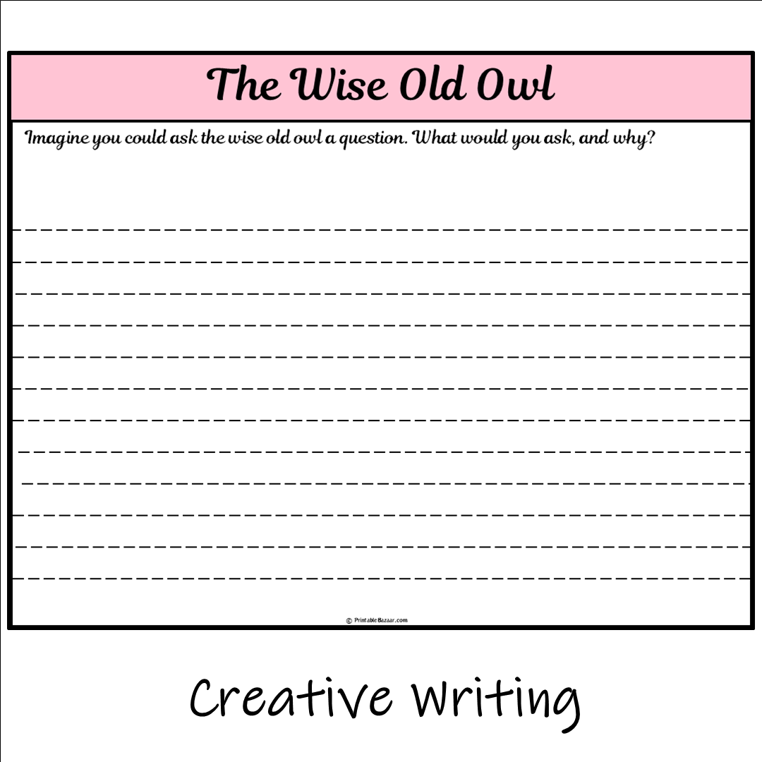 The Wise Old Owl | Main Idea and Supporting Details Reading Passage and Questions