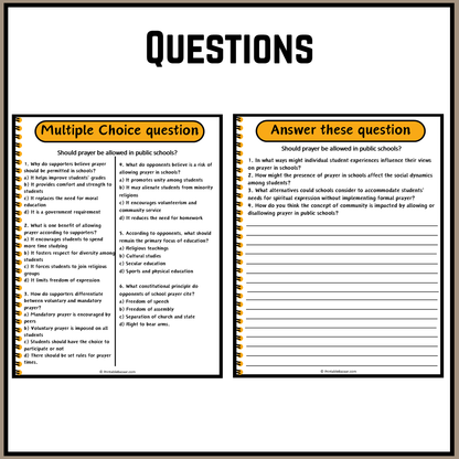 Should prayer be allowed in public schools? | Debate Case Study Worksheet