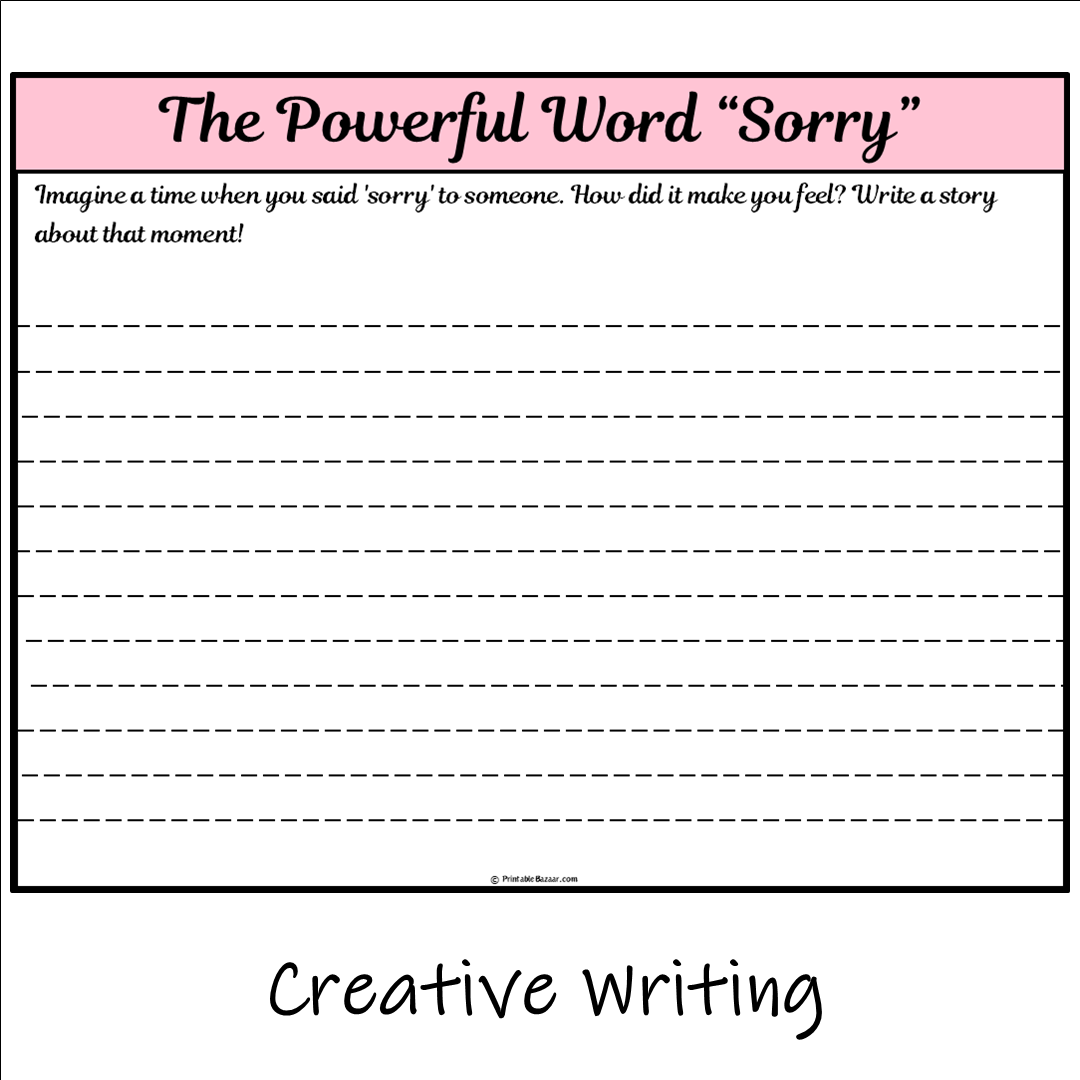 The Powerful Word “Sorry” | Main Idea and Supporting Details Reading Passage and Questions