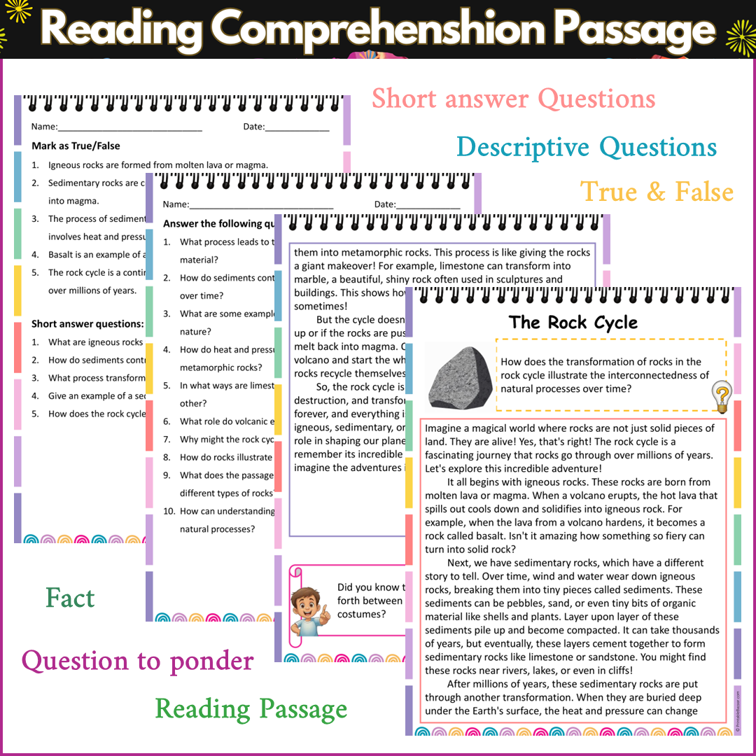 The Rock Cycle | Reading Comprehension Passage and Questions