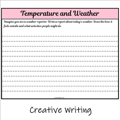 Temperature and Weather | Main Idea and Supporting Details Reading Passage and Questions