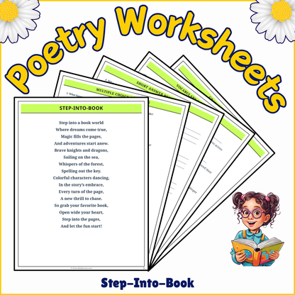 Step-Into-Book | Poem Grammar Worksheet Printable Activity