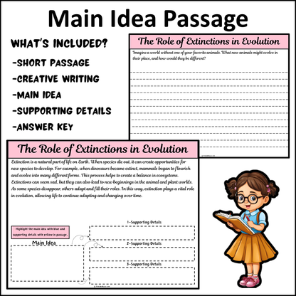 The Role of Extinctions in Evolution | Main Idea and Supporting Details Reading Passage and Questions