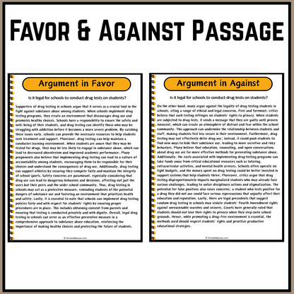 Is it legal for schools to conduct drug tests on students? | Debate Case Study Worksheet