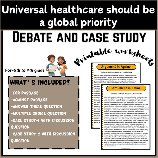 Universal healthcare should be a global priority | Debate Case Study Worksheet