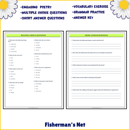 Fisherman's Net | Poem Grammar Worksheet Printable Activity