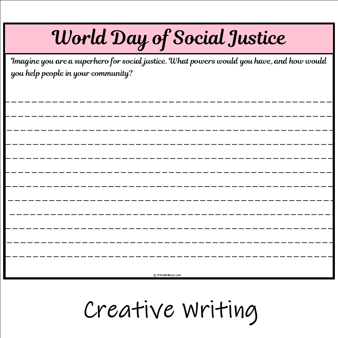 World Day of Social Justice | Main Idea and Supporting Details Reading Passage and Questions