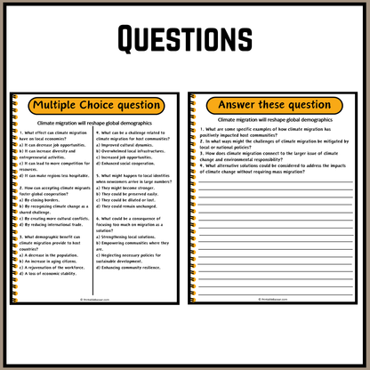 Climate migration will reshape global demographics | Debate Case Study Worksheet