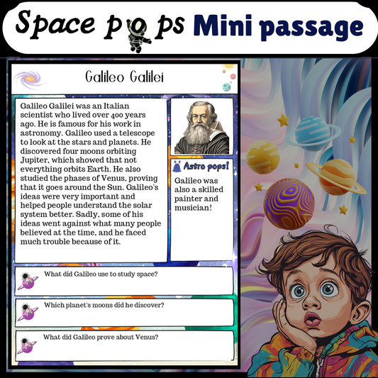 Galileo Galilei | Space Pops Reading Passage and Questions