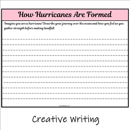 How Hurricanes Are Formed | Main Idea and Supporting Details Reading Passage and Questions