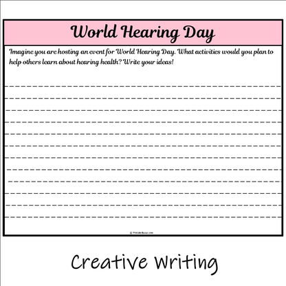 World Hearing Day | Main Idea and Supporting Details Reading Passage and Questions