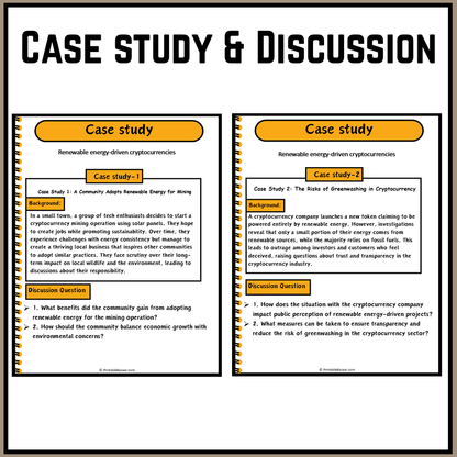 Renewable energy-driven cryptocurrencies | Debate Case Study Worksheet