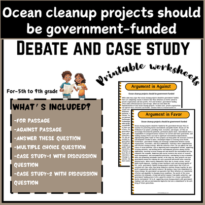 Ocean cleanup projects should be government-funded | Debate Case Study Worksheet