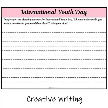 International Youth Day | Main Idea and Supporting Details Reading Passage and Questions