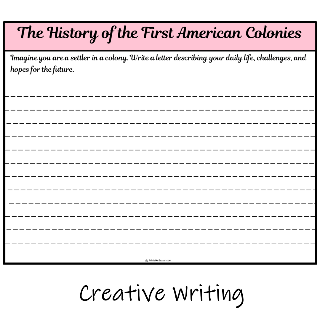 The History of the First American Colonies | Main Idea and Supporting Details Reading Passage and Questions