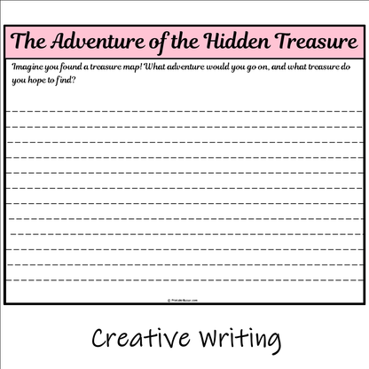 The Adventure of the Hidden Treasure | Main Idea and Supporting Details Reading Passage and Questions