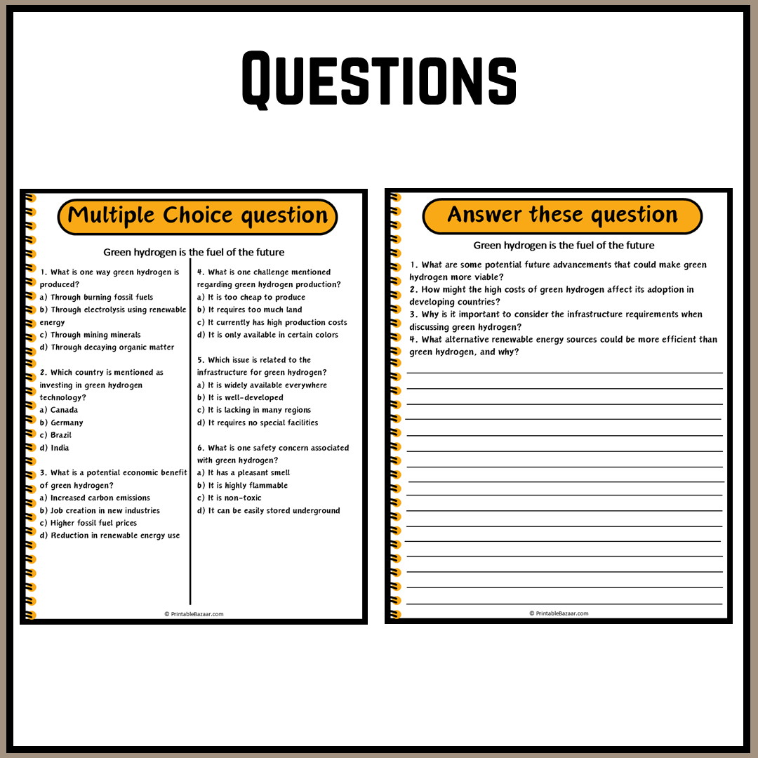 Green hydrogen is the fuel of the future | Debate Case Study Worksheet