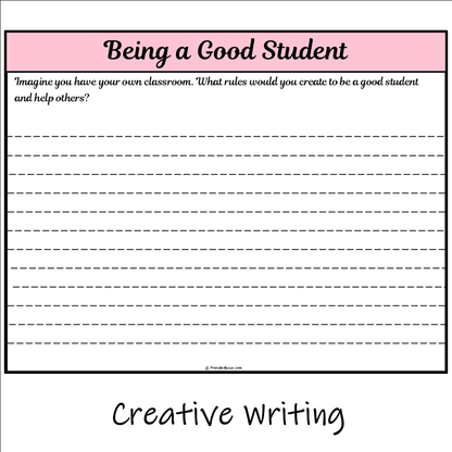 Being a Good Student | Main Idea and Supporting Details Reading Passage and Questions
