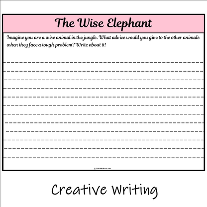 The Wise Elephant | Main Idea and Supporting Details Reading Passage and Questions