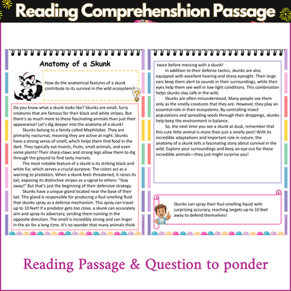 Anatomy of a Skunk | Reading Comprehension Passage and Questions