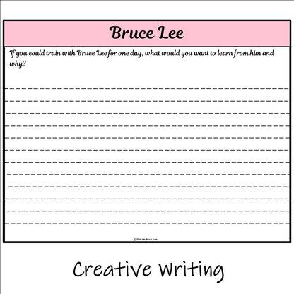 Bruce Lee | Main Idea and Supporting Details Reading Passage and Questions