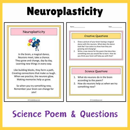 Neuroplasticity | Science Poem Reading Comprehension Activity