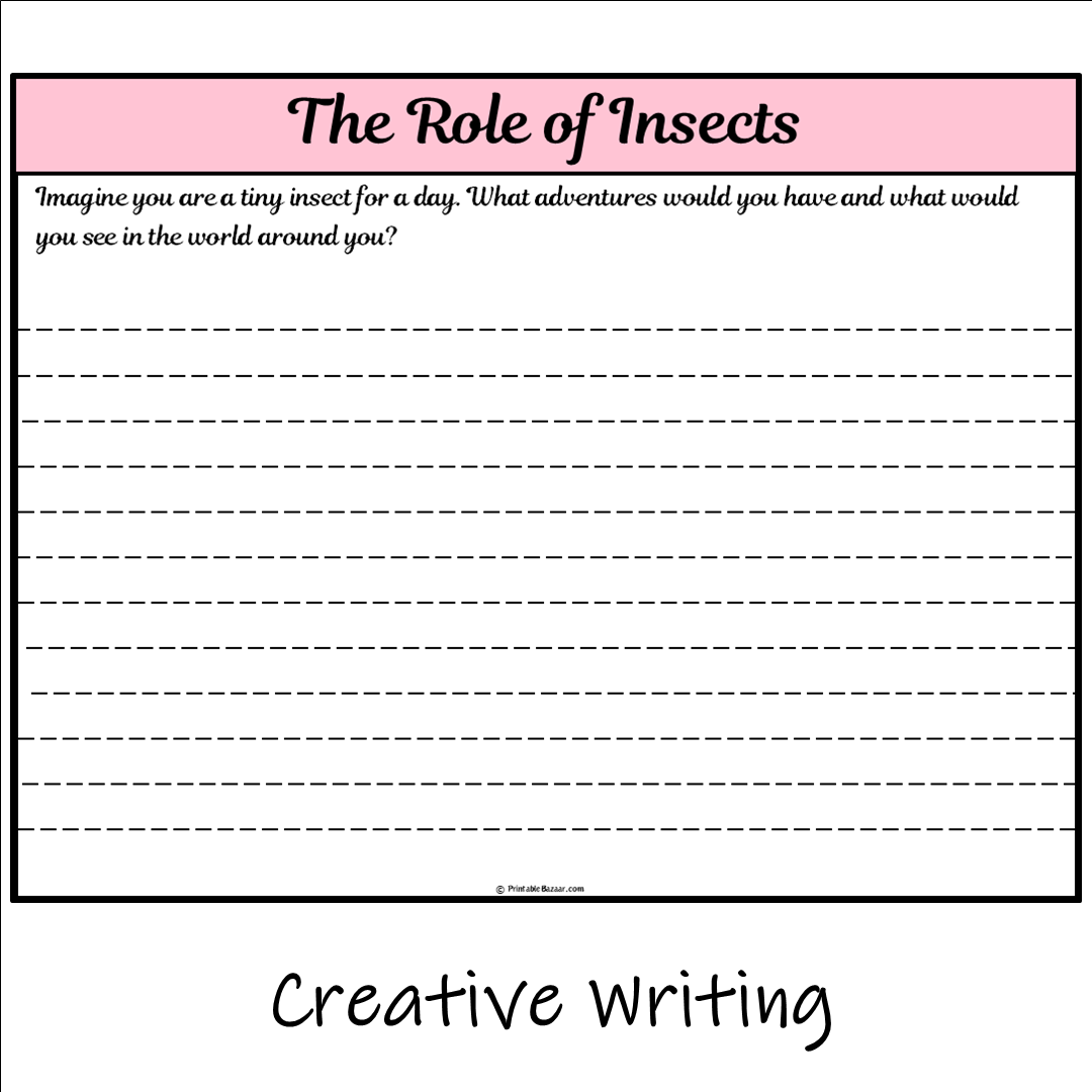 The Role of Insects | Main Idea and Supporting Details Reading Passage and Questions