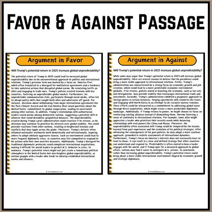 Will Trump's potential return in 2025 increase global unpredictability? | Debate Case Study Worksheet