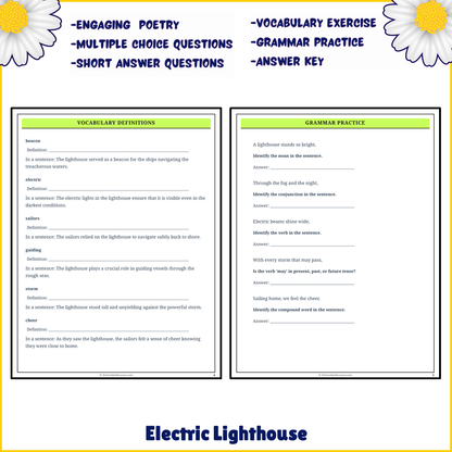 Electric Lighthouse | Poem Grammar Worksheet Printable Activity