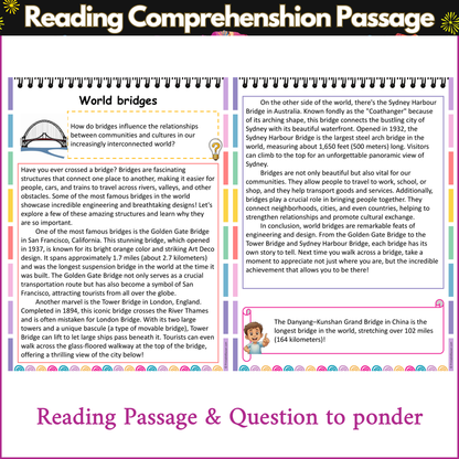 World bridges | Reading Comprehension Passage and Questions