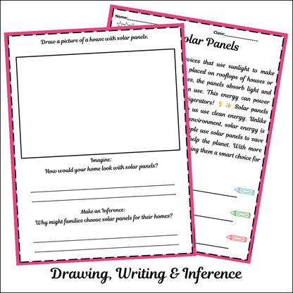 Solar Panels | Short Reading Comprehension Creative Worksheet
