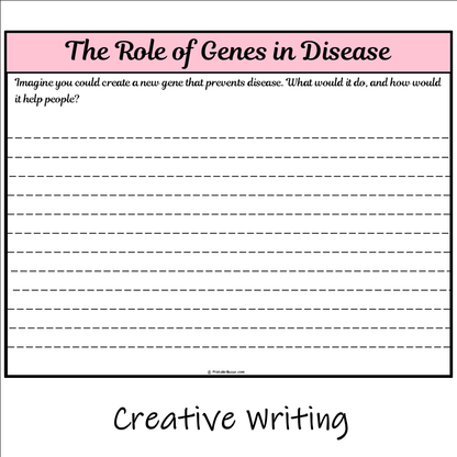 The Role of Genes in Disease | Main Idea and Supporting Details Reading Passage and Questions