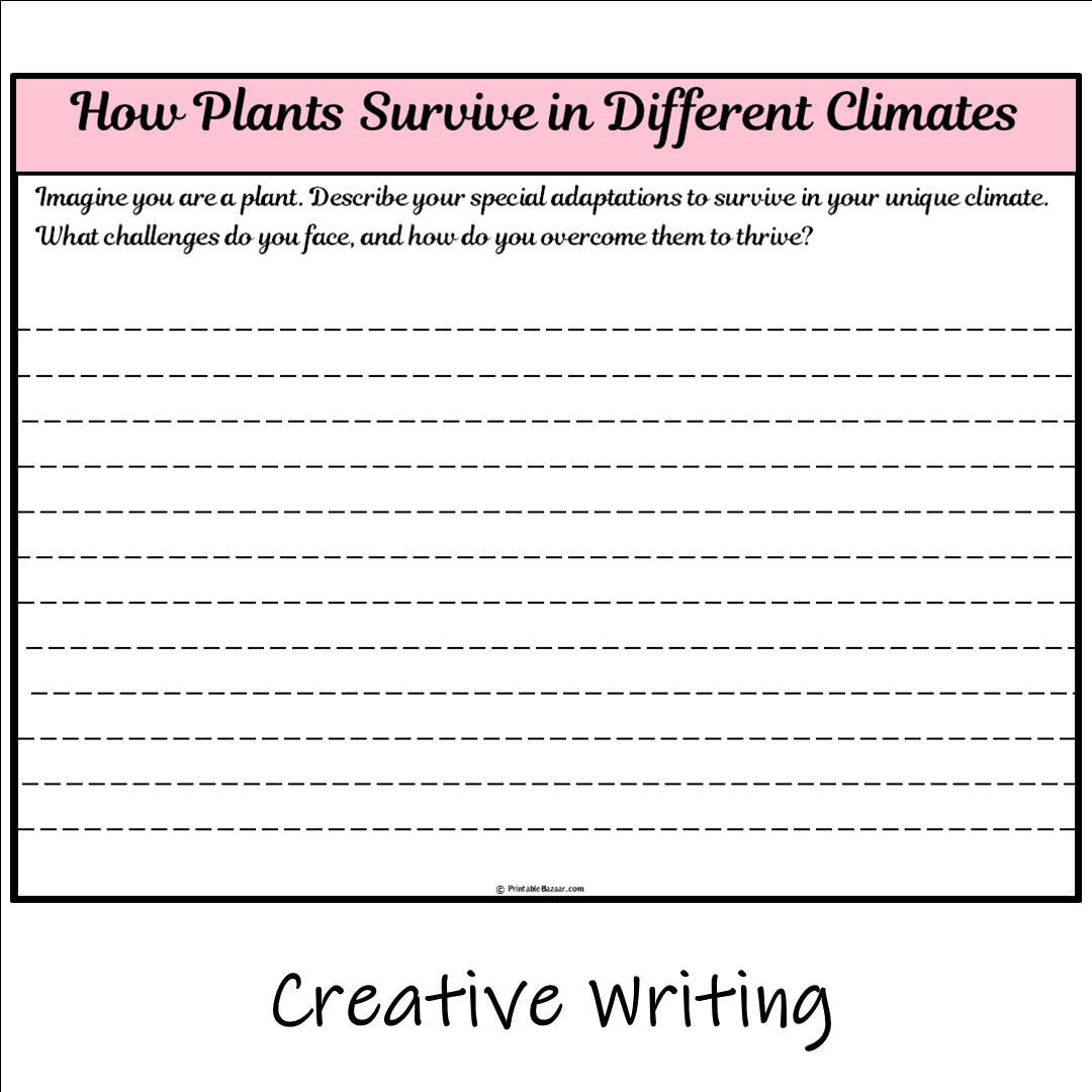 How Plants Survive in Different Climates | Main Idea and Supporting Details Reading Passage and Questions