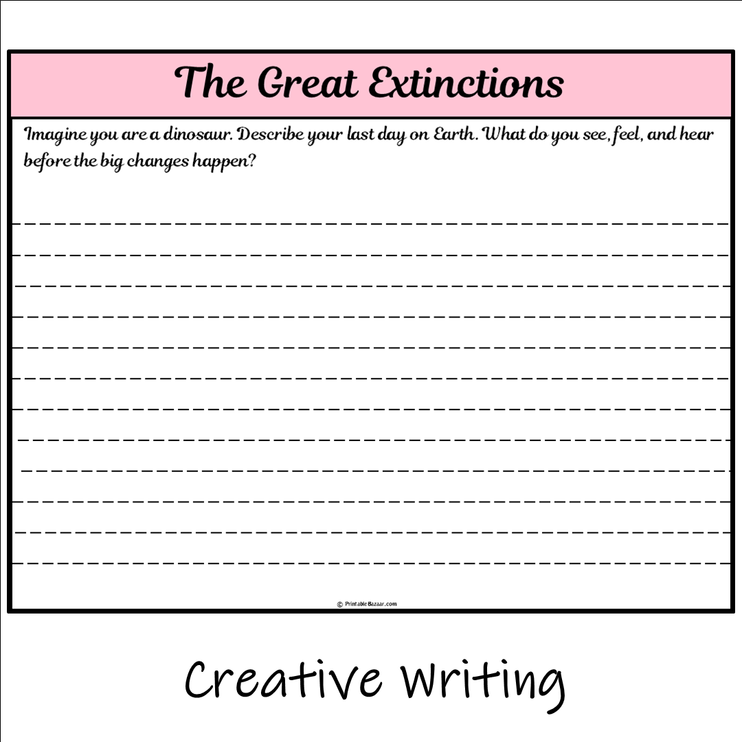 The Great Extinctions | Main Idea and Supporting Details Reading Passage and Questions