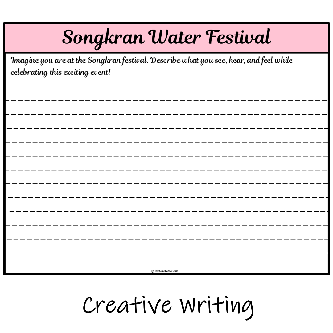 Songkran Water Festival | Main Idea and Supporting Details Reading Passage and Questions