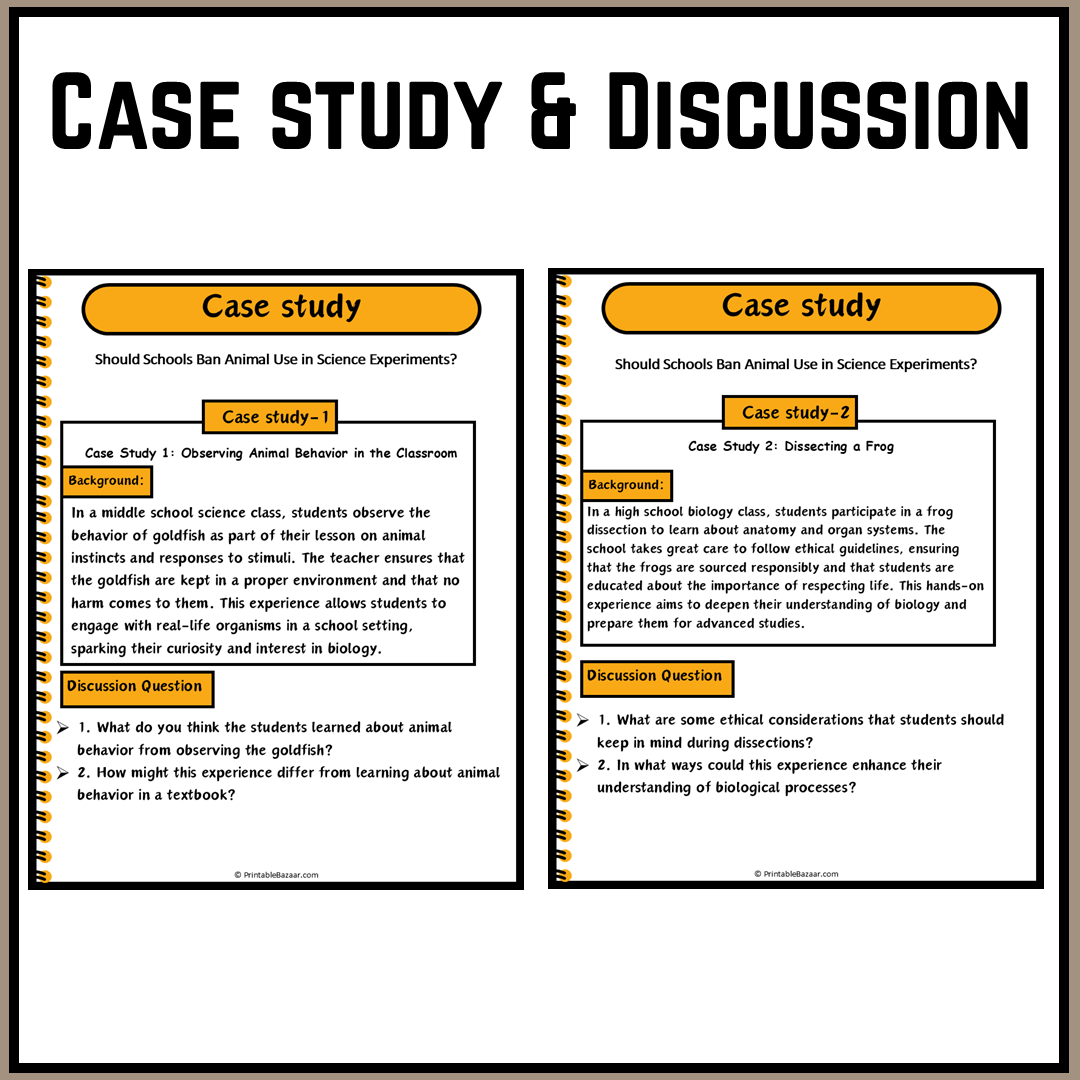 Should Schools Ban Animal Use in Science Experiments? | Debate Case Study Worksheet