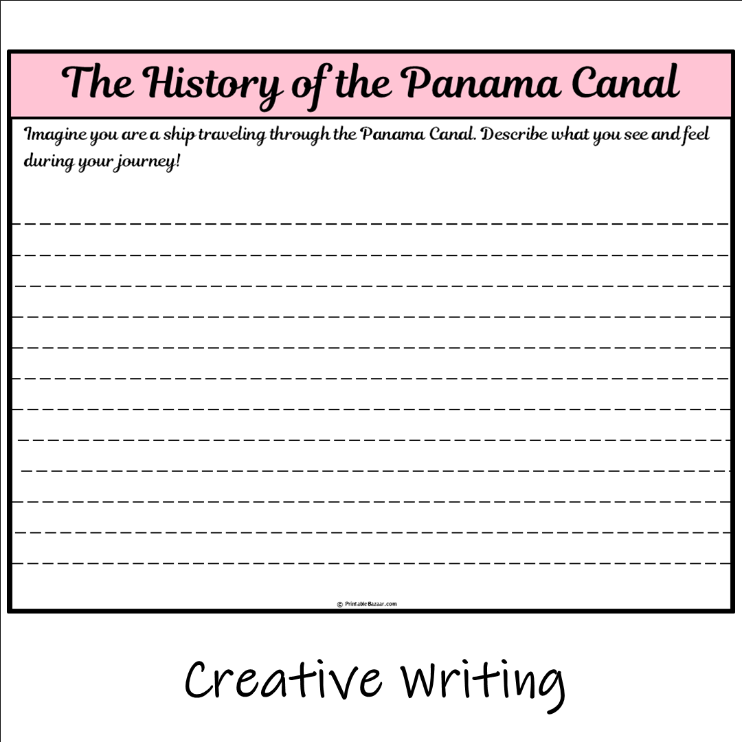 The History of the Panama Canal | Main Idea and Supporting Details Reading Passage and Questions