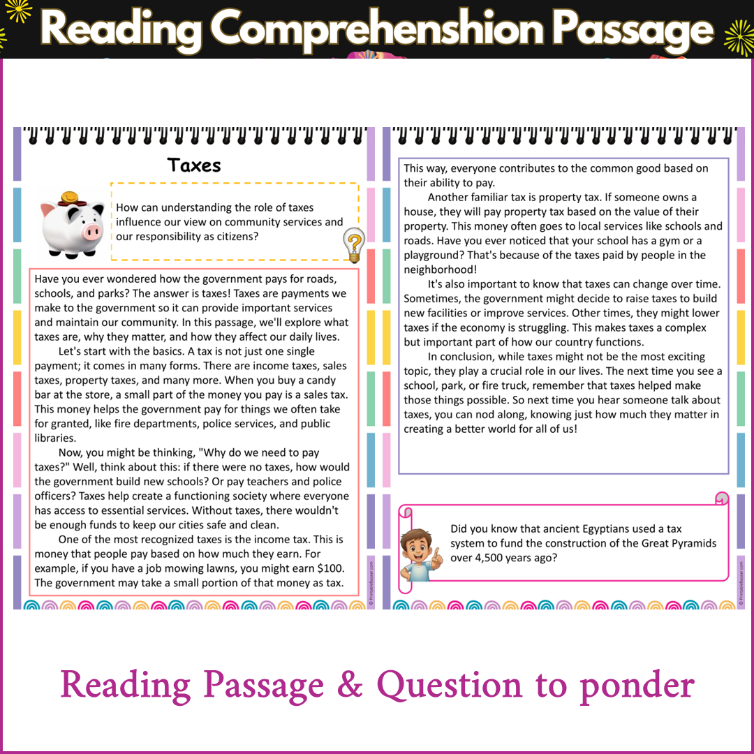 Taxes | Reading Comprehension Passage and Questions