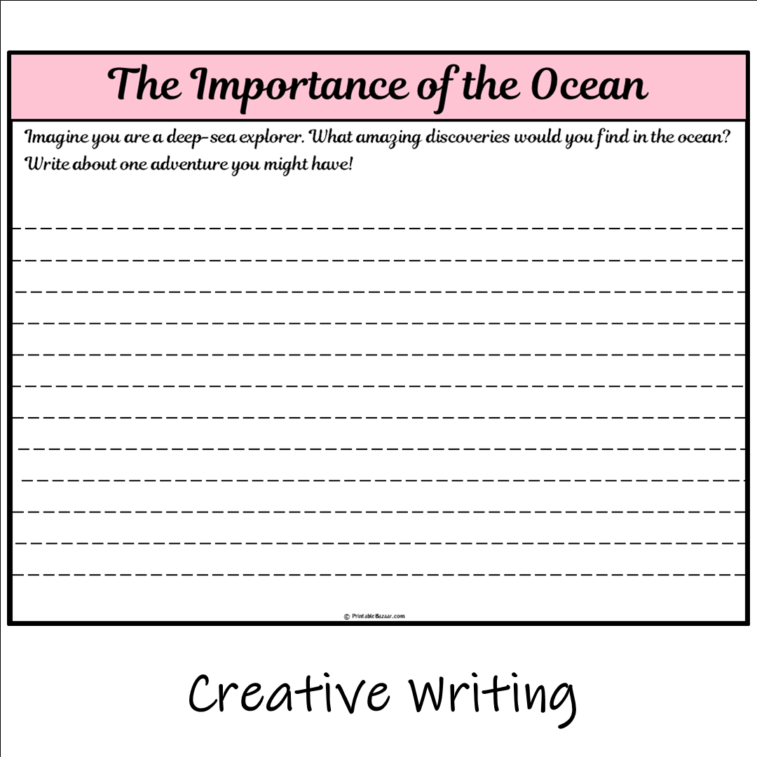 The Importance of the Ocean | Main Idea and Supporting Details Reading Passage and Questions