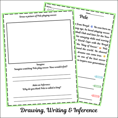 Pele | Short Reading Comprehension Creative Worksheet