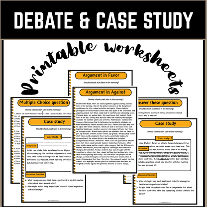 Should schools start later in the morning? | Debate Case Study Worksheet