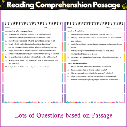 Race and Ethnicity | Reading Comprehension Passage and Questions