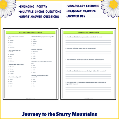 Journey to the Starry Mountains | Poem Grammar Worksheet Printable Activity