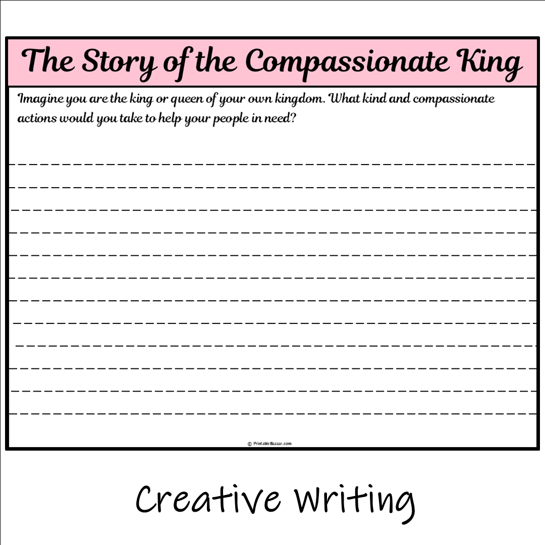 The Story of the Compassionate King | Main Idea and Supporting Details Reading Passage and Questions