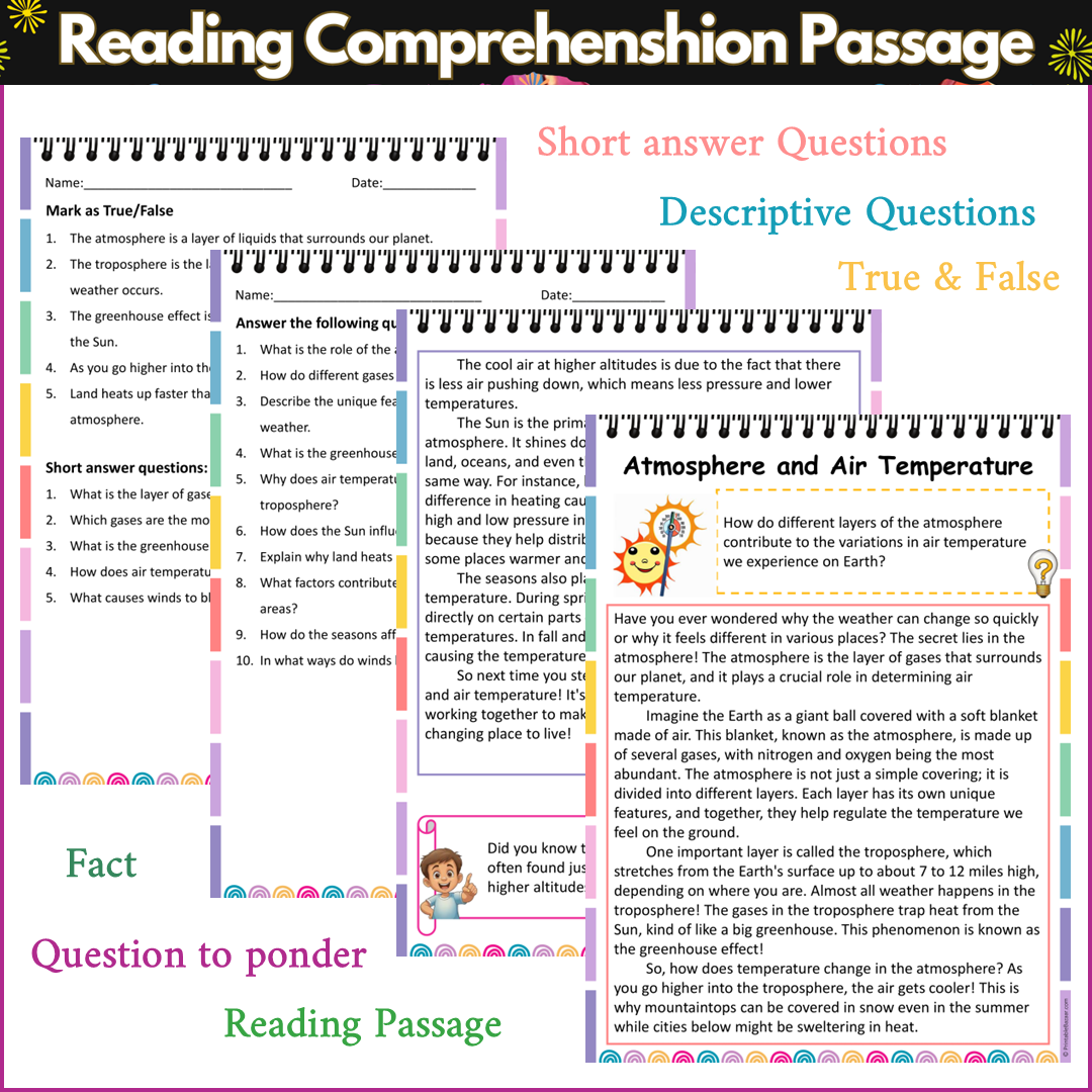 Atmosphere and Air Temperature | Reading Comprehension Passage and Questions