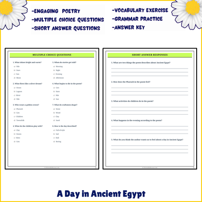 A Day in Ancient Egypt | Poem Grammar Worksheet Printable Activity