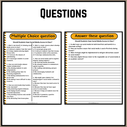 Should Students Have Social Media Access in Class? | Debate Case Study Worksheet